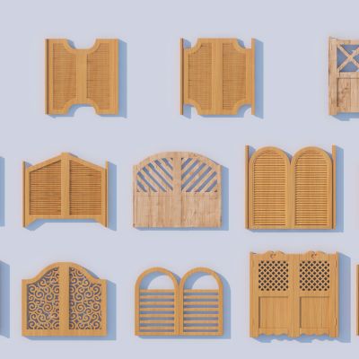 新中式庭院门_栅栏