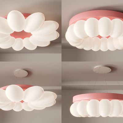 现代简约花瓣灯 儿童灯 卧室灯 奶油风吸顶灯  客厅灯模型组合