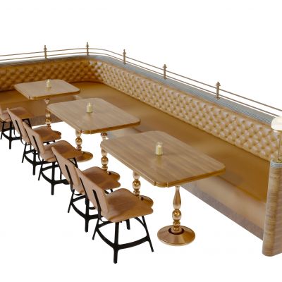 北欧简约餐厅卡座