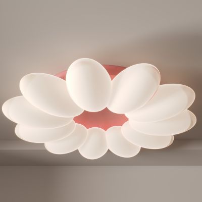 现代简约花瓣灯 儿童灯 卧室灯 奶油风吸顶灯  客厅灯模型组合