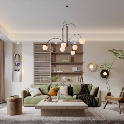 北欧简约轻奢客厅