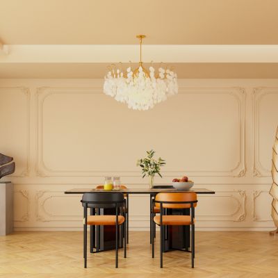 法式轻奢餐厅餐桌椅组合