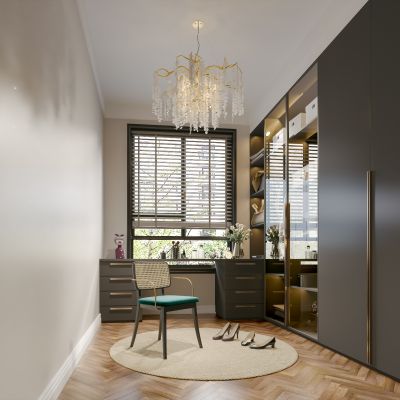 北欧简约轻奢衣帽间