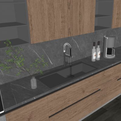 现代嵌入式水槽 洗菜盆 水龙头