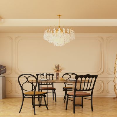 法式轻奢餐厅餐桌椅组合