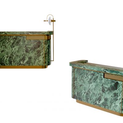 现代简约轻奢大理石吧台