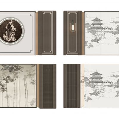 新中式客厅背景墙