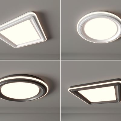 现代吸顶灯 几何组合 圆形吸顶灯 方形吸顶灯 卧室 客厅  简约吸顶灯