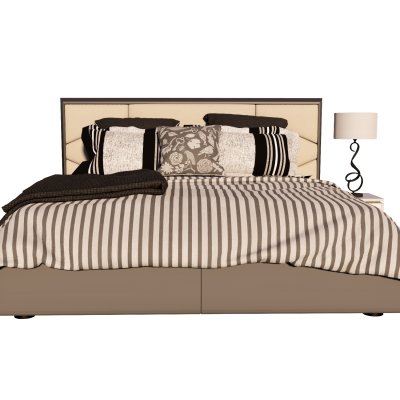 现代双人床床头柜