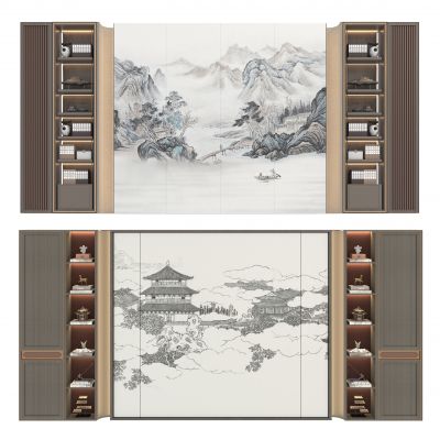 新中式客厅背景墙