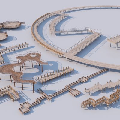 现代栈桥 栈道 观景台