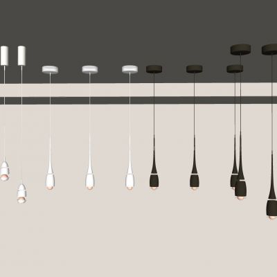现代简约吊灯 北欧风吊灯 餐厅灯  书房灯 艺术吊灯组合3D模型
