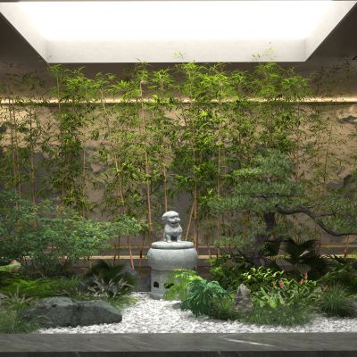 现代植物景观小品3D模型