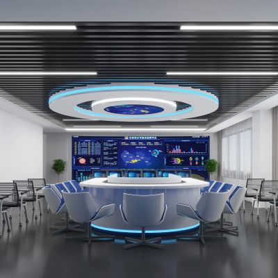 现代监控指挥控制室