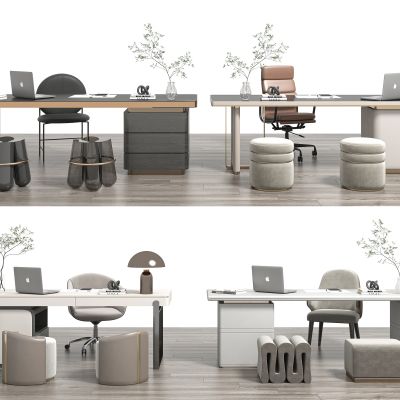 现代书桌椅组合