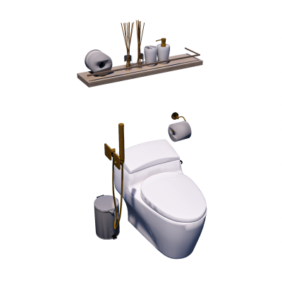 现代马桶清洗喷枪置物架