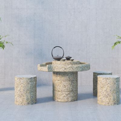 现代茶桌椅3D模型