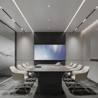 现在办公会议室3D模型