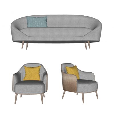 北欧双人沙发单人沙发