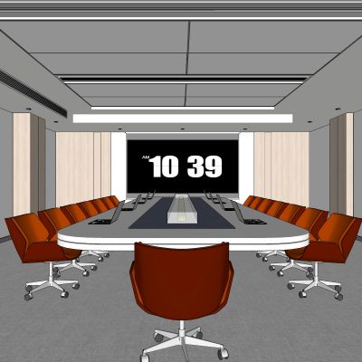 会议室，办公，会议桌椅，现代