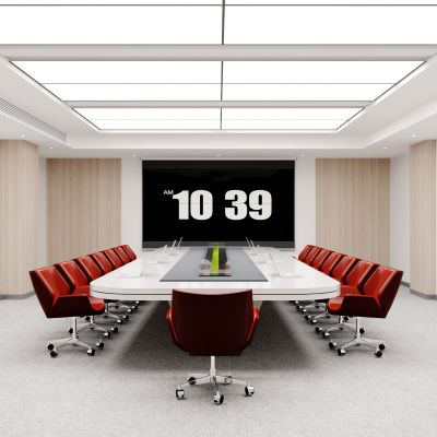 会议室，办公，会议桌椅，现代