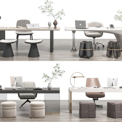 现代书桌椅组合