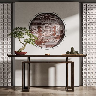 新中式端景台 玄关条案