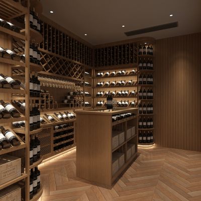 实木红酒窖冷藏室恒温室恒温柜展示柜冷藏柜红酒酒窖