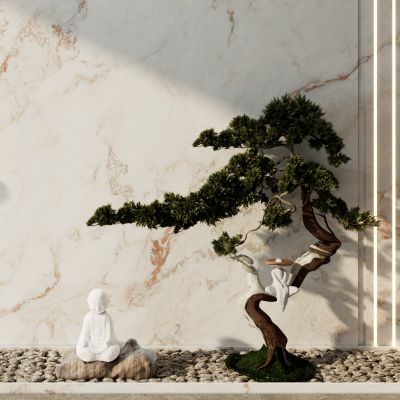 新中式岩板玄关