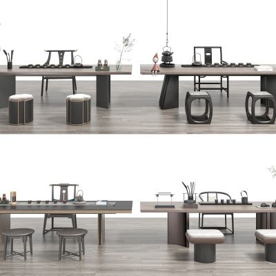 新中式茶桌椅组合