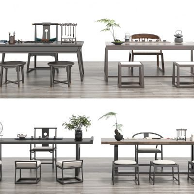 新中式茶桌椅组合