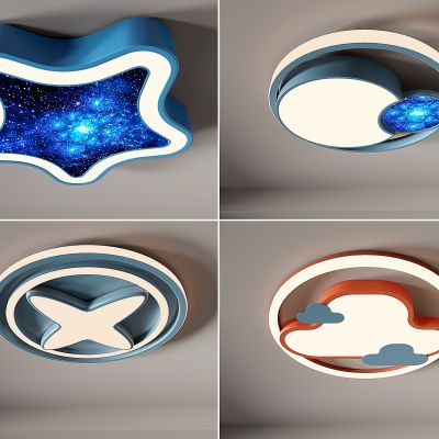 现代儿童吸顶灯  卡通吸顶灯 男童卧室 女童卧室吸顶灯 圆形 儿童卧室