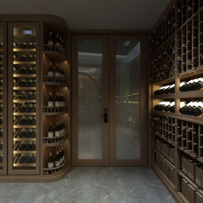 实木红酒窖冷藏室恒温室恒温柜展示柜冷藏柜红酒酒窖