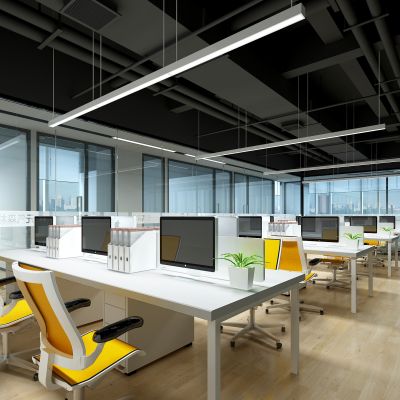 现代公司办公室员工办公区