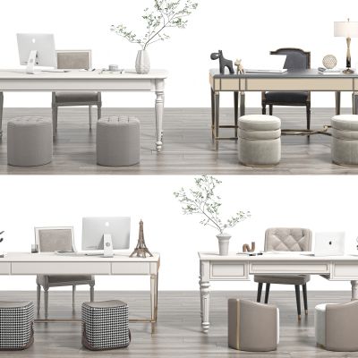 美式书桌椅组合