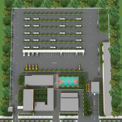 电车运营公司鸟瞰图