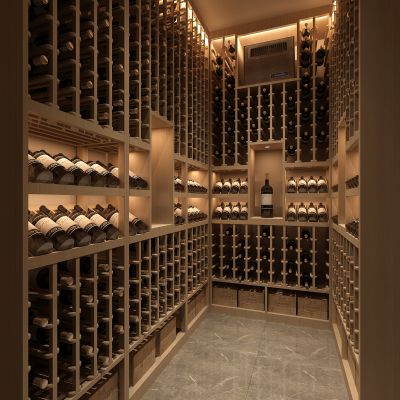 实木红酒窖冷藏室恒温室恒温柜展示柜冷藏柜红酒酒窖