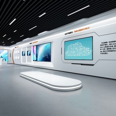 公司办公室公共服务商务科技LED显示屏企业形象展厅