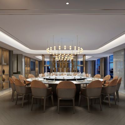 酒店餐厅餐馆新中式包间宴会厅包厢
