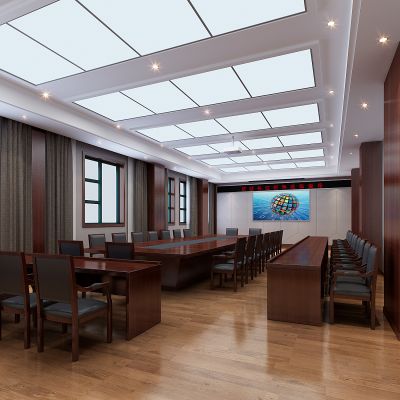 现代公司办公室大会议室洽谈室