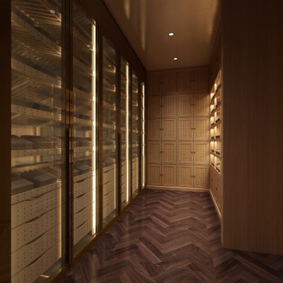 实木雪茄柜冷藏室恒温室恒温柜展示柜冷藏柜雪茄柜窖