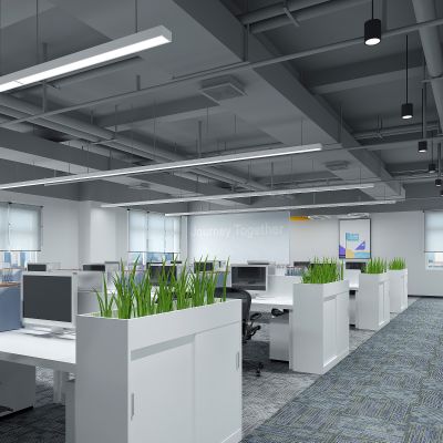 现代公司办公室员工办公区