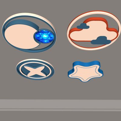 现代儿童吸顶灯  卡通吸顶灯 男童卧室 女童卧室吸顶灯 圆形 儿童卧室