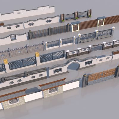 新中式景墙围墙 