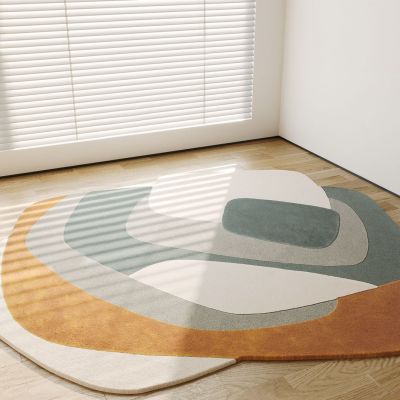 现代异形毛绒地毯
