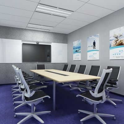 现代公司办公室会议室洽谈室
