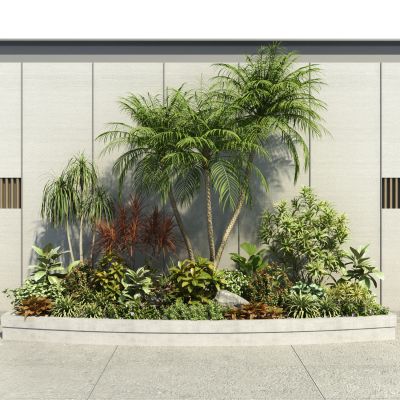 现代植物堆景观