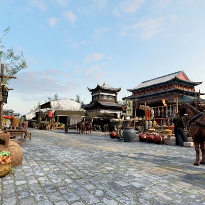 中式满族风情戏台