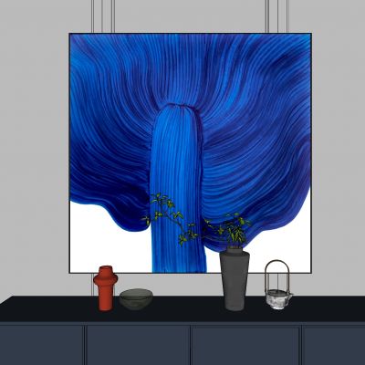 现代，装饰画，蓝色