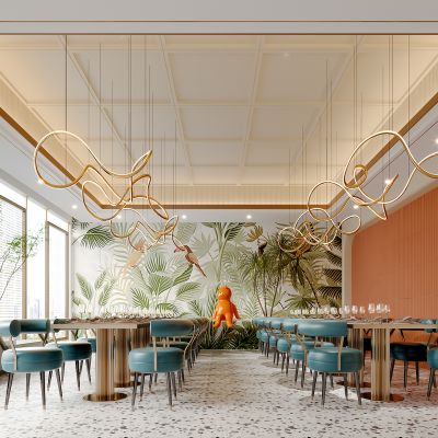 北欧简约轻奢餐厅大厅